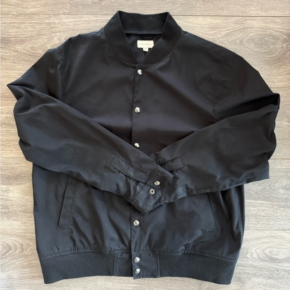 Men’s black Club Monaco Varsity Jacket/Windbreaker - Picture 2 of 4